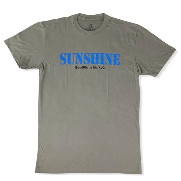 Marky G Crew Neck Short Sleeve Men's T-Shirt Gray Size S - Picture 1 of 5